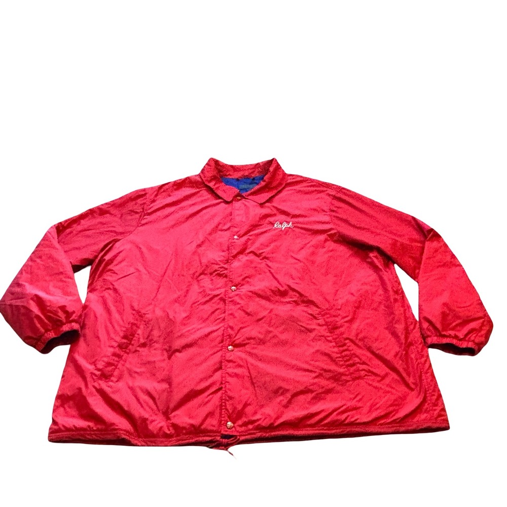 Polo Ralph Lauren Mens Red NY State Champs Coach Jacket Big &‎ Tall 4XLT
